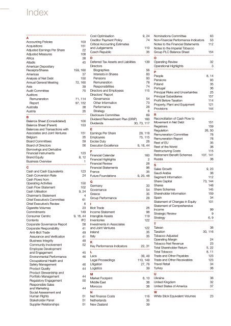 Annual report 2010 - Imperial Tobacco Group