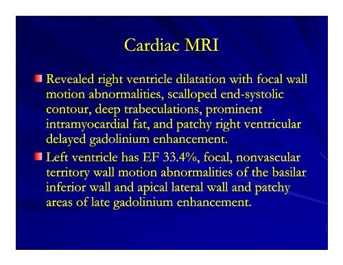 Arrhythmogenic Right Ventricular Dysplasia/Cardiomyopathy