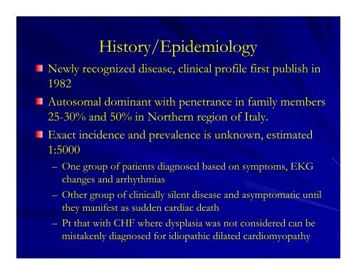 Arrhythmogenic Right Ventricular Dysplasia/Cardiomyopathy