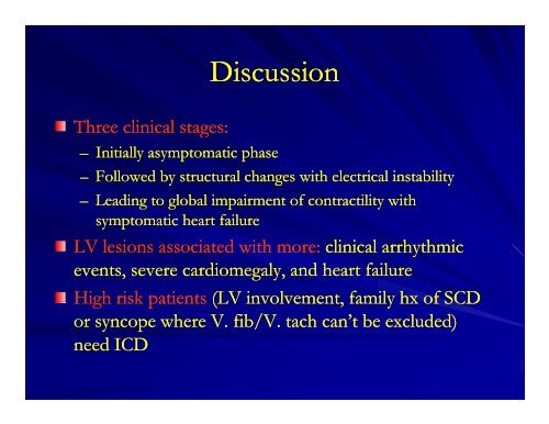 Arrhythmogenic Right Ventricular Dysplasia/Cardiomyopathy