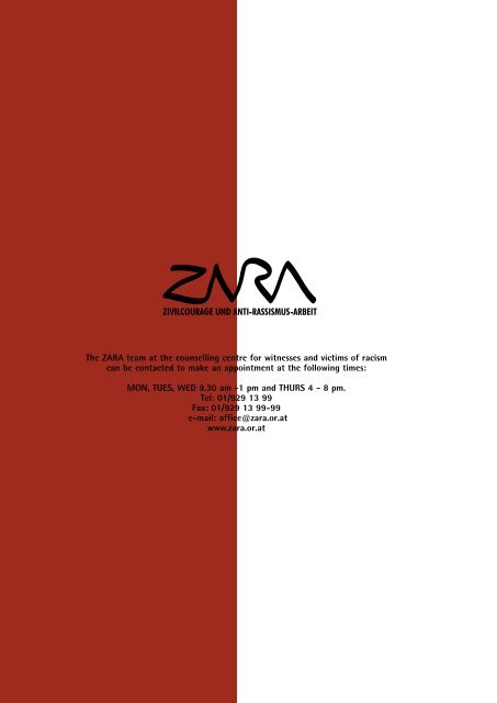 Racism Report 2003 - Zara