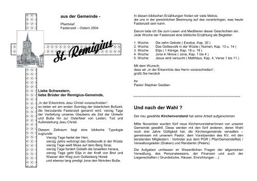 Und nach der Wahl ? - St. Remigius Viersen