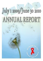 2010 Annual Report - People Living with HIV/AIDS South Australia