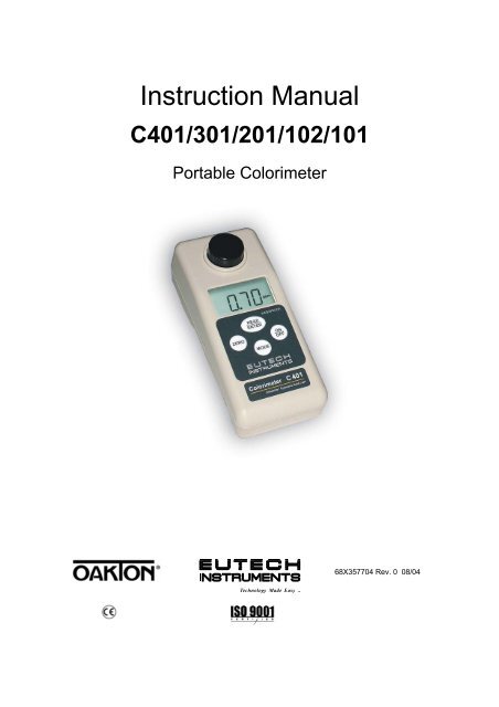 Instruction Manual - Oakton Instruments