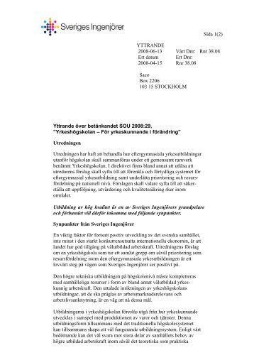 YrkeshÃ¶gskolan - fÃ¶r yrkeskunnande i fÃ¶rÃ¤ndring - Sveriges ingenjÃ¶rer
