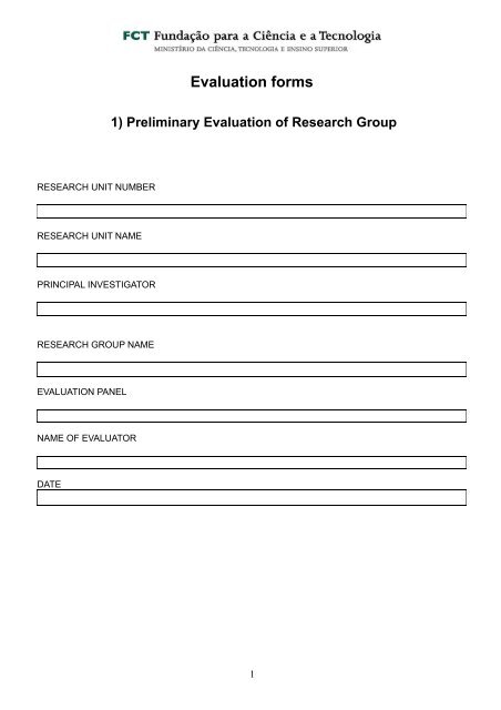 Evaluation forms - CITI