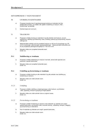 Hovedprosess 5 HOVEDPROSESS 5. VEGFUNDAMENT 50 ...