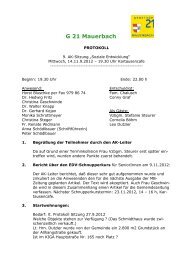 Protokoll 9 AK-Sitzung 14.11. 2012 - G21mauerbach.info