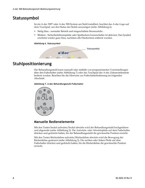 A-dec 500Â® Behandlungsstuhl