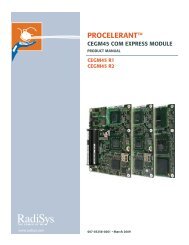 Procelerantâ¢ CEGM45 COM Express Module Product ... - Radisys