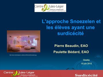 L'approche Snoezelen