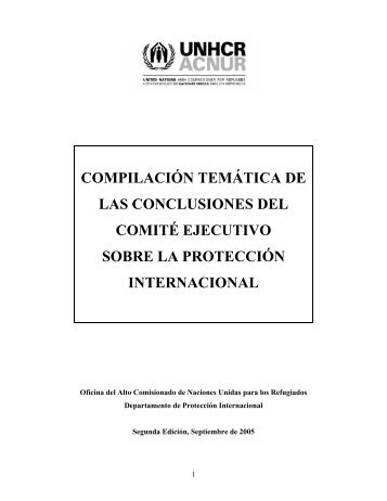 compilaciÃ³n temÃ¡tica de las conclusiones del comitÃ© ... - Acnur