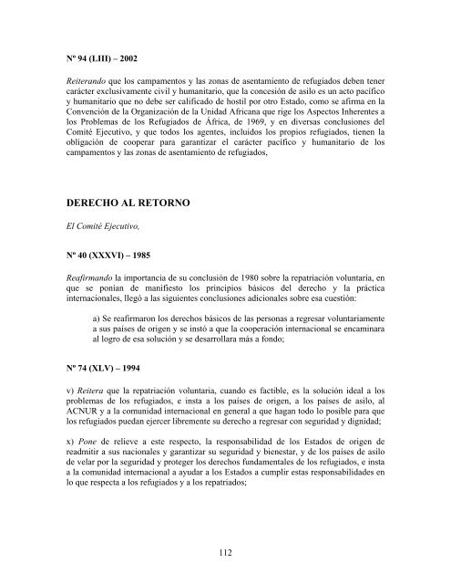 compilaciÃ³n temÃ¡tica de las conclusiones del comitÃ© ... - Acnur