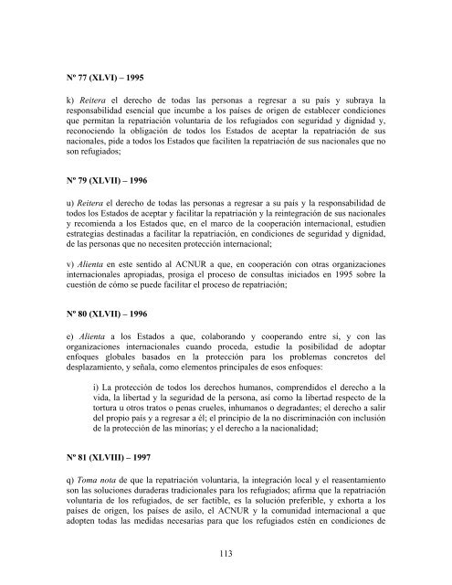 compilaciÃ³n temÃ¡tica de las conclusiones del comitÃ© ... - Acnur