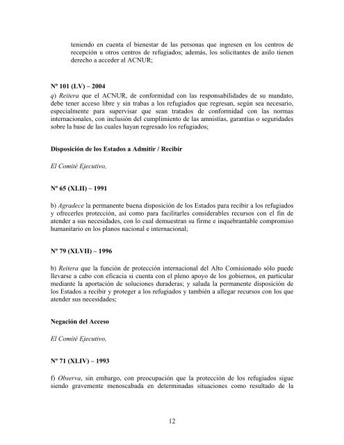 compilaciÃ³n temÃ¡tica de las conclusiones del comitÃ© ... - Acnur