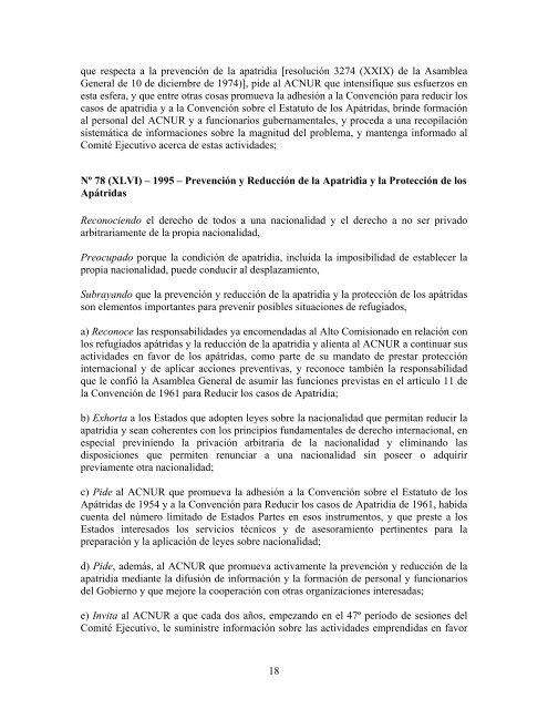 compilaciÃ³n temÃ¡tica de las conclusiones del comitÃ© ... - Acnur