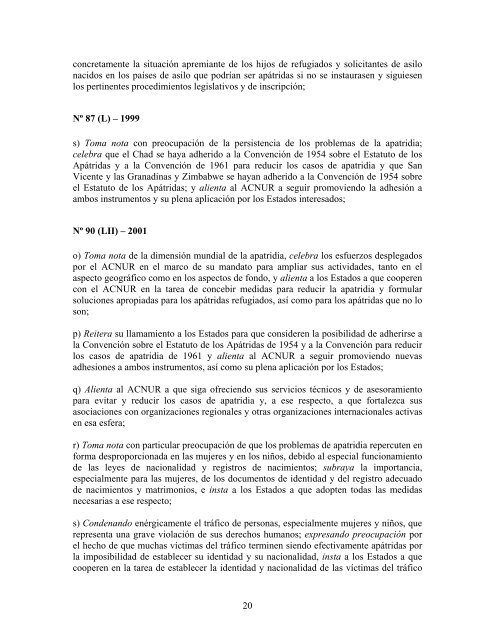 compilaciÃ³n temÃ¡tica de las conclusiones del comitÃ© ... - Acnur