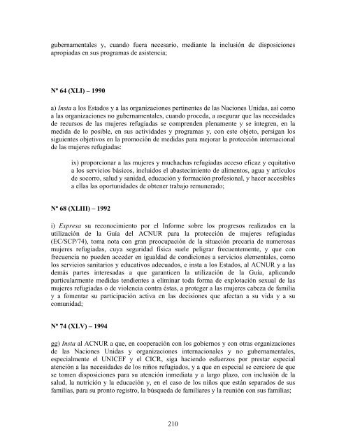 compilaciÃ³n temÃ¡tica de las conclusiones del comitÃ© ... - Acnur