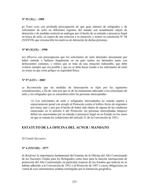 compilaciÃ³n temÃ¡tica de las conclusiones del comitÃ© ... - Acnur