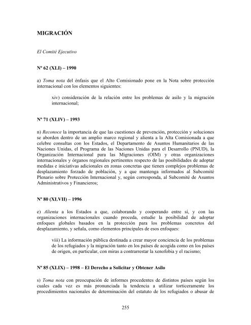 compilaciÃ³n temÃ¡tica de las conclusiones del comitÃ© ... - Acnur