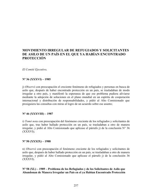 compilaciÃ³n temÃ¡tica de las conclusiones del comitÃ© ... - Acnur