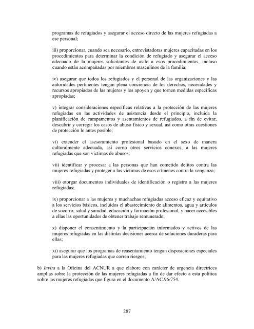 compilaciÃ³n temÃ¡tica de las conclusiones del comitÃ© ... - Acnur