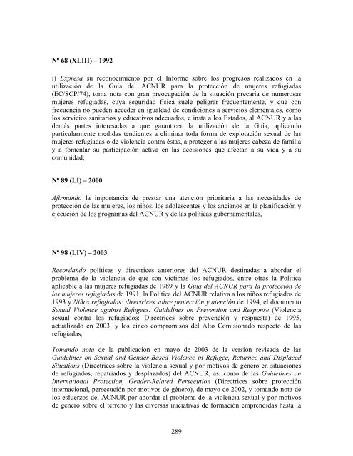 compilaciÃ³n temÃ¡tica de las conclusiones del comitÃ© ... - Acnur