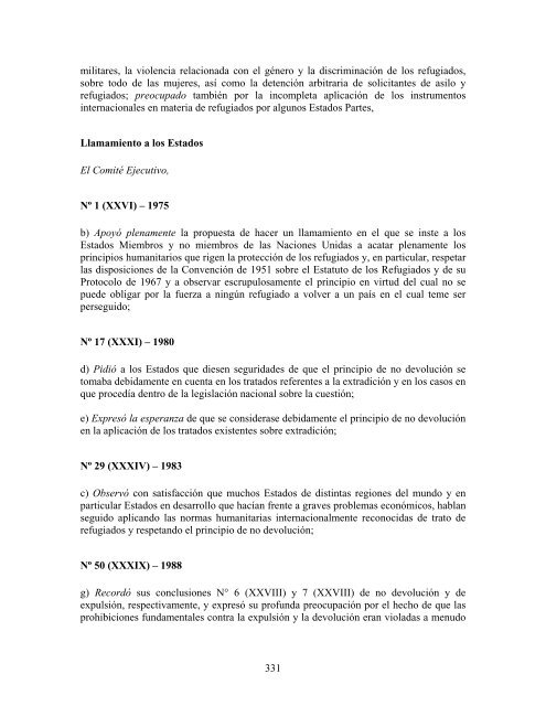 compilaciÃ³n temÃ¡tica de las conclusiones del comitÃ© ... - Acnur