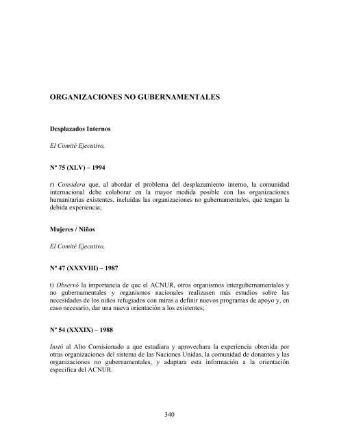 compilaciÃ³n temÃ¡tica de las conclusiones del comitÃ© ... - Acnur