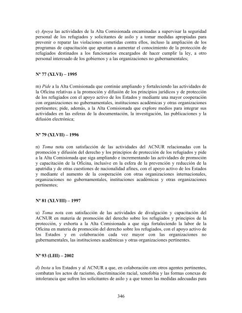 compilaciÃ³n temÃ¡tica de las conclusiones del comitÃ© ... - Acnur