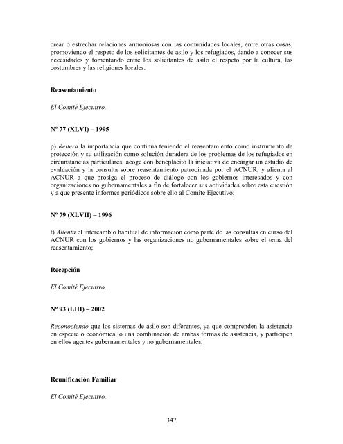 compilaciÃ³n temÃ¡tica de las conclusiones del comitÃ© ... - Acnur