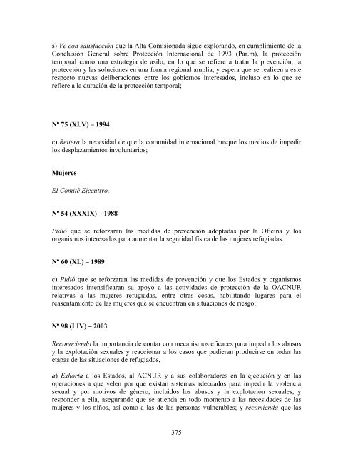 compilaciÃ³n temÃ¡tica de las conclusiones del comitÃ© ... - Acnur