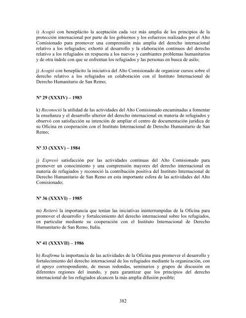 compilaciÃ³n temÃ¡tica de las conclusiones del comitÃ© ... - Acnur