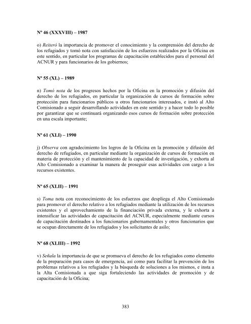 compilaciÃ³n temÃ¡tica de las conclusiones del comitÃ© ... - Acnur