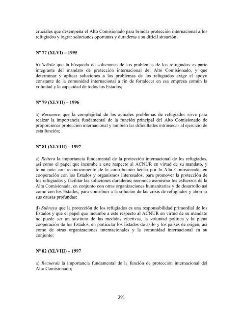 compilaciÃ³n temÃ¡tica de las conclusiones del comitÃ© ... - Acnur