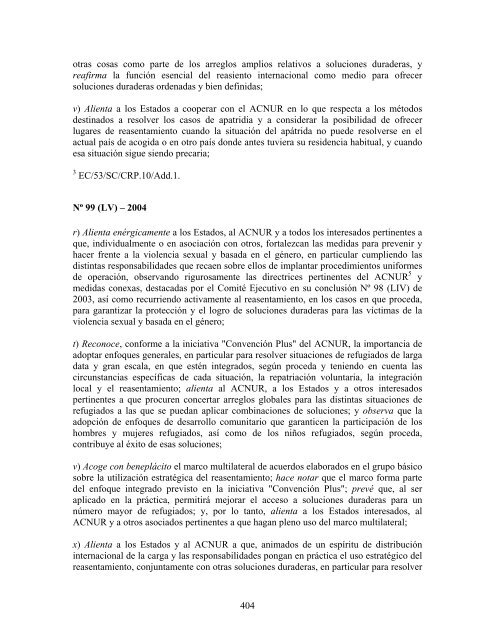 compilaciÃ³n temÃ¡tica de las conclusiones del comitÃ© ... - Acnur