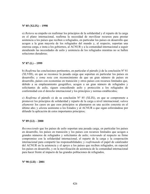 compilaciÃ³n temÃ¡tica de las conclusiones del comitÃ© ... - Acnur