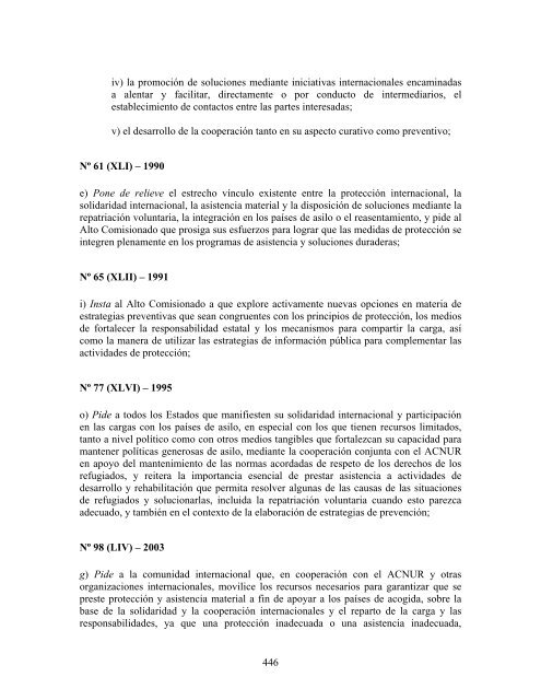 compilaciÃ³n temÃ¡tica de las conclusiones del comitÃ© ... - Acnur