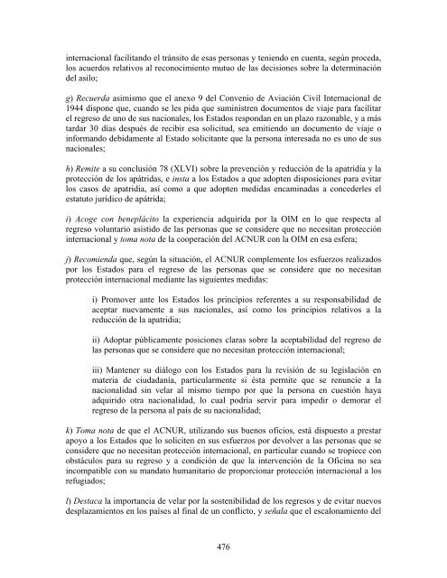 compilaciÃ³n temÃ¡tica de las conclusiones del comitÃ© ... - Acnur