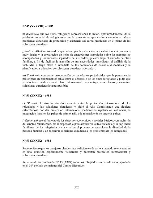 compilaciÃ³n temÃ¡tica de las conclusiones del comitÃ© ... - Acnur