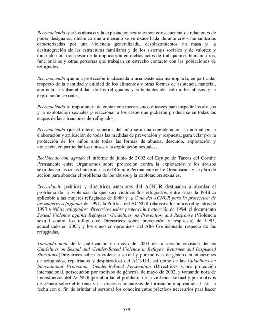 compilaciÃ³n temÃ¡tica de las conclusiones del comitÃ© ... - Acnur