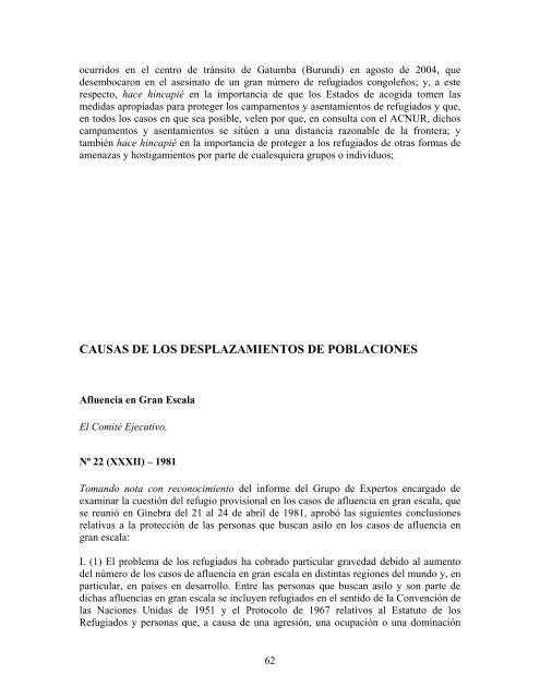 compilaciÃ³n temÃ¡tica de las conclusiones del comitÃ© ... - Acnur