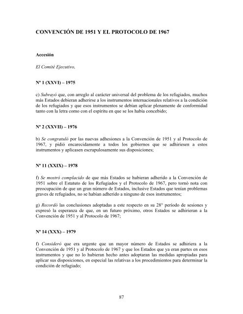 compilaciÃ³n temÃ¡tica de las conclusiones del comitÃ© ... - Acnur