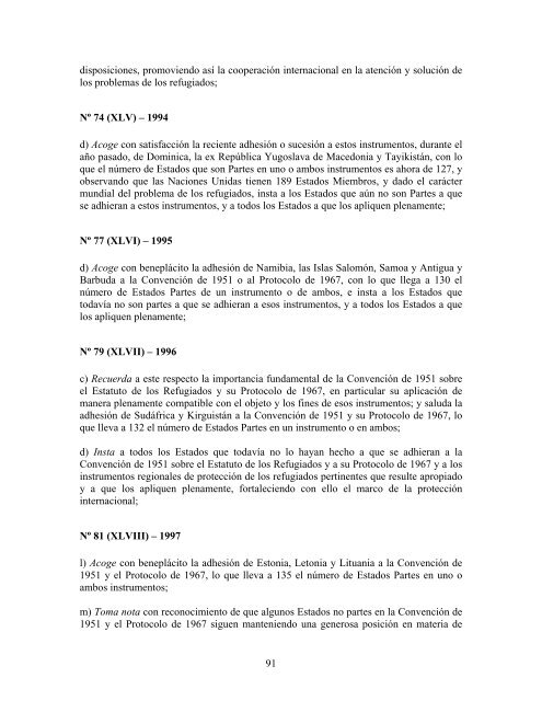 compilaciÃ³n temÃ¡tica de las conclusiones del comitÃ© ... - Acnur