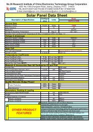 sheet data solar panel