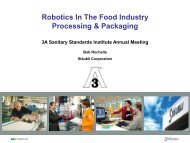 Robotics in the Food Industry and Hygienic Design - 3-A Sanitary ...