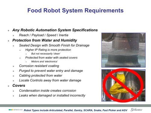 Robotics in the Food Industry and Hygienic Design - 3-A Sanitary ...
