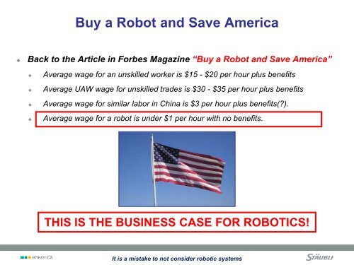 Robotics in the Food Industry and Hygienic Design - 3-A Sanitary ...