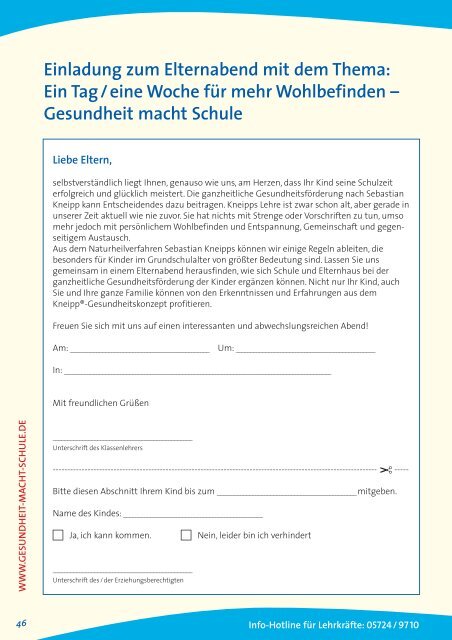 Gesundheit macht Schule - Kostenloses Material für ...