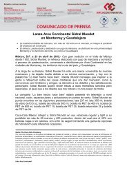 Lanza Arca Continental Sidral Mundet en Monterrey y Guadalajara